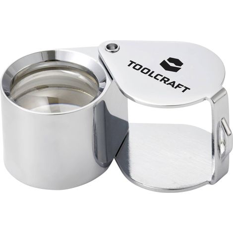 TOOLCRAFT TO-10182537 Loupe pliante Grossissement: 10 x Lentille: (Ø) 21 mm (1/5)