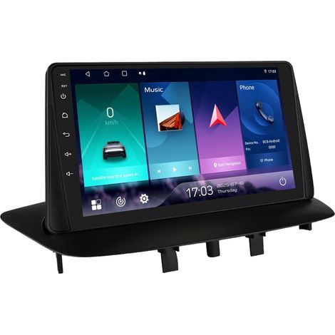 Autoradio pour Megane 3 (2008-2014), 9 Pouces Android 14 écran Tactile 2+32 Go Navigation GPS avec Android Auto Bluetooth Commande au Volant DSP TPMS OBD2 Dab+ (1/5)