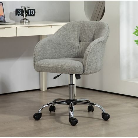Sedia ufficio girevole regolabile grigia OKMYHOME (1/5)