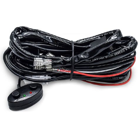 Kit de faisceau de câbles pour barre lumineuse LED, 480 W, 2 fils, 14 AWG, faisceau de câbles LED universel avec relais 12 V 40 A et deux interrupteurs de commande pour basculer entre différents mode (1/5)
