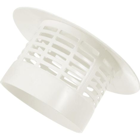 Tapón de chimenea exterior de plástico 304, blanco, resistente a la lluvia, protege contra la lluvia y los animales pequeños, para uso exterior. (1/5)