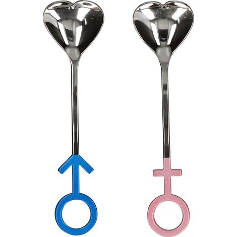 Innovativer herzförmiger Löffel für Paare, aus Edelstahl 304, für Küche, Haushalt und Restaurant, in Blau, Rosa und Silber (1/5)