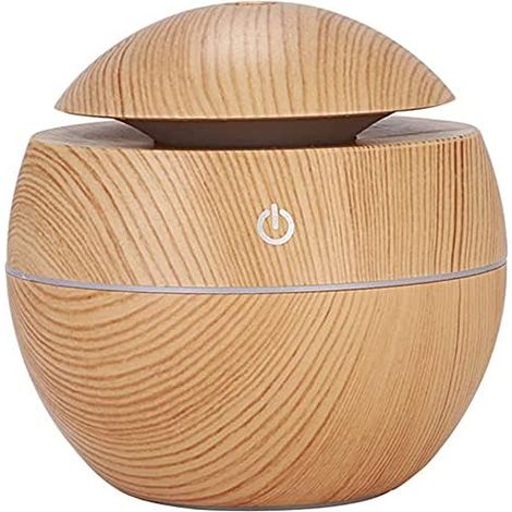 200 ml Holzart-Geruchsbeseitiger-Luftbefeuchter-Diffusor mit farbigem Licht für ätherische Öle, Aromatherapie zur Entspannung