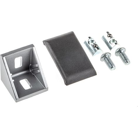 Equerre de fixation RS PRO, profilé 30 mm, rainure 6mm en Zinc moulé ( Prix pour 1 ) (1/2)