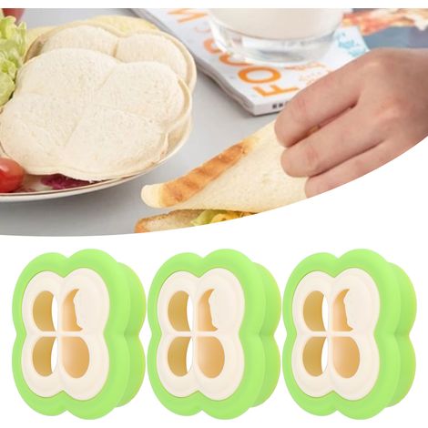 3 Sets Sandwichformen, Toastformen, vierblättrige Kleeblatt-förmige Brotformen, Sushi-Zutaten (1/5)