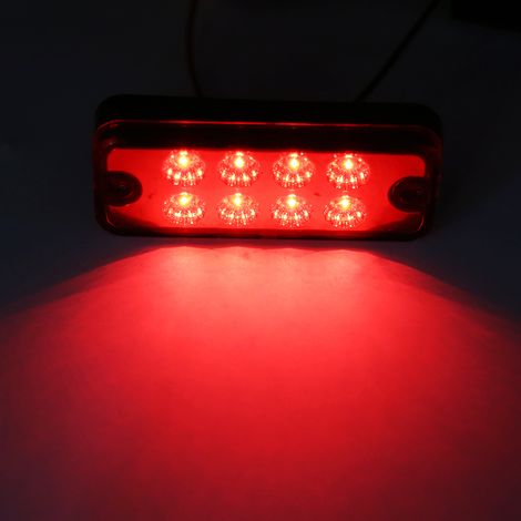 Seitenleuchten, 8 LEDs, Positionsleuchten, Blinker, LKW, Anhänger, Nutzfahrzeug, Rot (1/5)