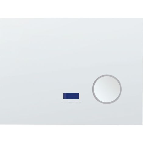 Specchio da bagno moderno a LED rettangolare con altoparlante Bluetooth Lente d'ingrandimento 60 x 80 cm Argento Montaron (1/5)