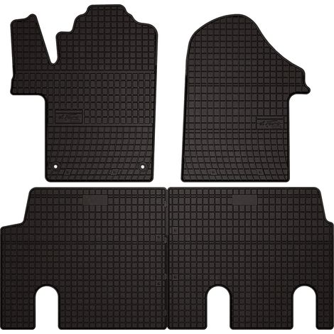 Alfombrillas de goma para coche: furgoneta de reparto Mercedes Vito W447 (2014-) - negras, a medida