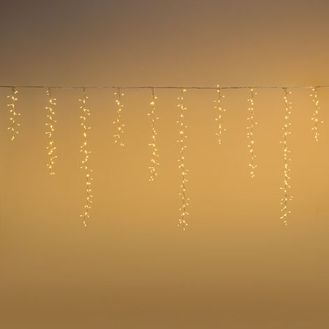 CASCATA LUMINOSA ICE CLUSTER LIGHT 340XH80CM 576 LED BIANCO CALDO