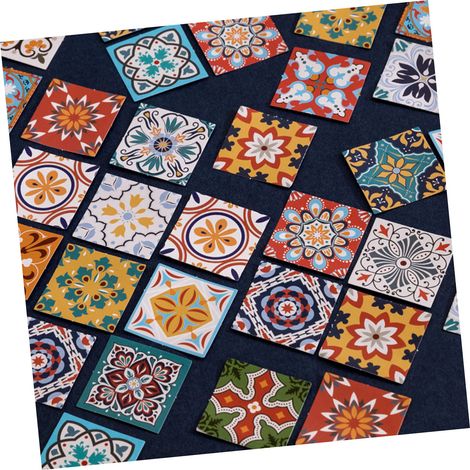 46 autocollants décoratifs vintage à motif de briques et de fleurs, pour carnets et journaux à faire soi-même. (1/5)