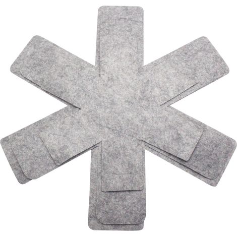 Protector De Couvercle - Felt Polyester Épais - Pour Empilage Casserole Poêle Plat Verre Céramique - Lot De 4 Tailles Différentes - Gris (1/5)