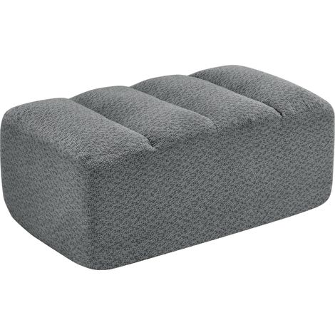 CHICFURN otomana modular de tela peluche gris 104x61x45 cm, sin montaje (1/5)