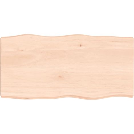Dessus de table  Dessus de bureau  Plateau de table bois massif non traité bordure assortie