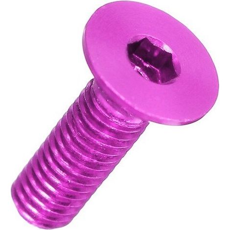 7075 Aluminium Alloy Countersunk Head Hex Socket Screws Model Hexagon Bolts M3x6/8/10/12/14/16mm M316mm  Purple (1/5)
