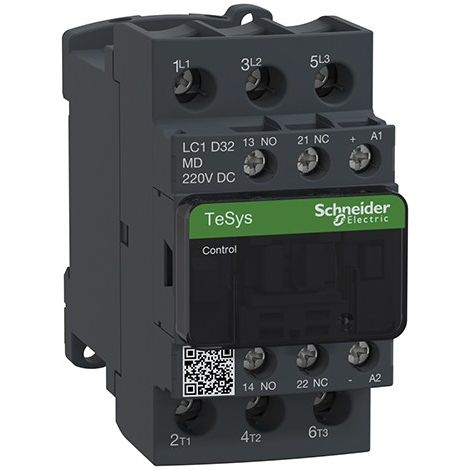 Bobine de contacteur de puissance TeSys D 3P(3NO) 220VDC-AR-ANTIP Schneider 32A