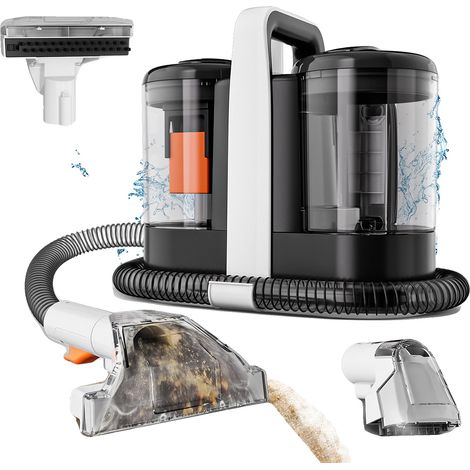 Pulitore per tappeti portatile, design compatto, aspirazione profonda, 600 W 15 kPa (1/2)