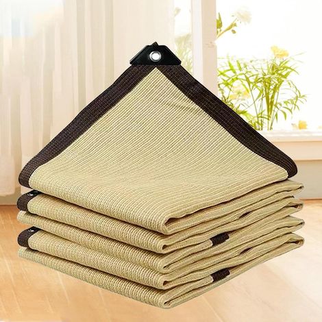 Filet Ombrage Couleur Sable Voile d'ombrage Serre Toile d'ombrage Ajourée 3x4 Beige avec œillets pour Tissu pour Pergola Filet Dombrage,beige-3x6m (1/5)