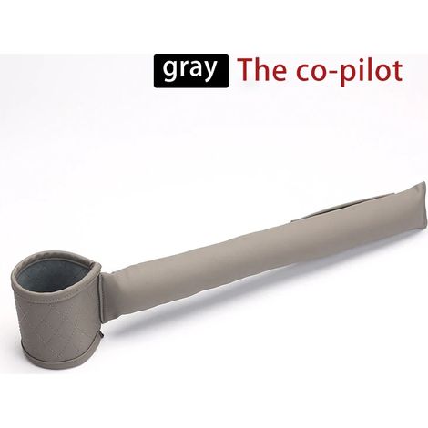 (1 pièce Gris Co-Pilot) Poches de remplissage d'espace pour siège auto en cuir multifonctions, coussin anti-fuite, rembourrage doux, porte-cartes et organisateurs de rangement (1/5)
