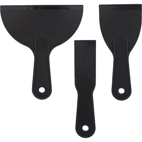 3 Pieces Plastic Spatulas, 1.5/3/6 Size Paint Spatula Plastic Scraper, Putty Knife Paint Scraper Tool for Removing Labels, Glue, Paint and Stickers (1/5)