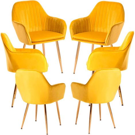 Packs Sillas Comedor - Pack 6 Sillas Chic Golden - Amarillo (1/5)