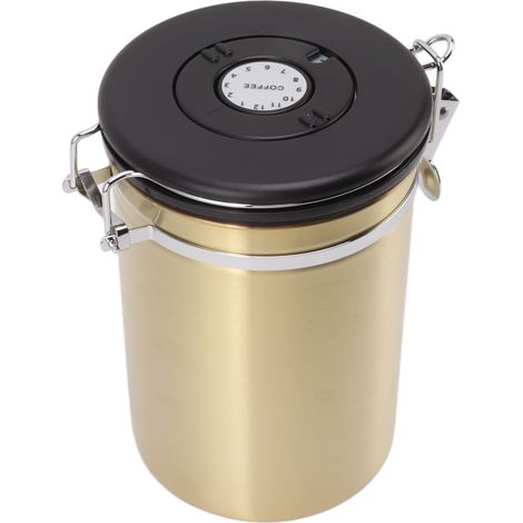 Boîte de Conservation Café en Acier Inoxydable 304 Scellée, Récipient de Rangement pour Thé Sucre Grains Céréales 1,8L (1/5)
