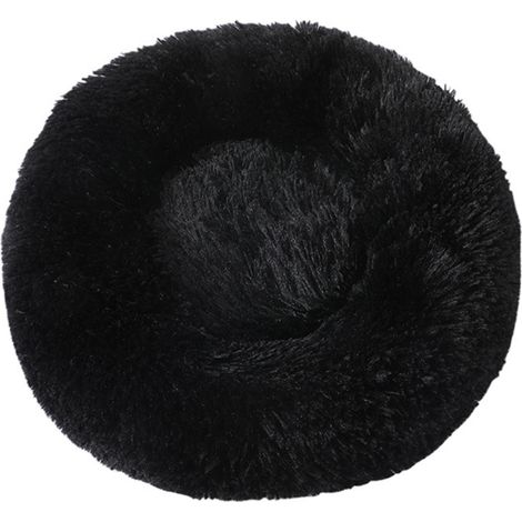 Cama redonda y suave de piel sintética para perros, autocalentable y lavable, con base antideslizante para perros y gatos (tamaño mediano). (1/5)