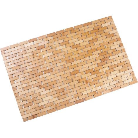 Bambus Duschmatte 80x50 cm - Badematte Bad Vorleger Badezimmer Matte rutschfest
