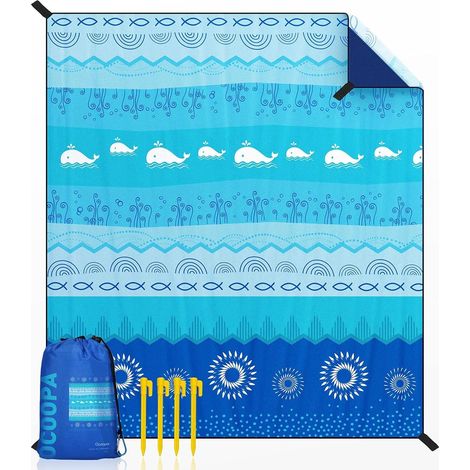 Couverture de Plage 210 x 200cm Grande, imperméable, Anti Sable, Couverture de Pique-Nique, pour Le Voyage, Le Camping, Les Vacances, etc