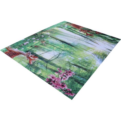 Tapis à motifs de cerfs et d'arbres, fonds, tentures murales, décorations, tentures de plafond pour chambres et salons. (1/5)