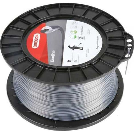Fil Oregon Duoline 2,7 mm x 140 m. Rond. Transparent. Bobine. Fil débroussailleuse (1/5)