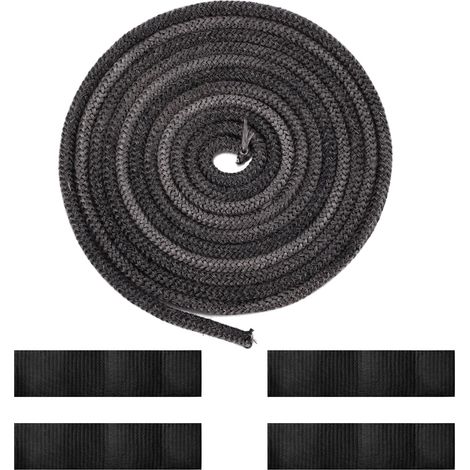 Juntas de sellado para chimeneas, cuerda de fibra de vidrio de 3 m x 8 mm, juntas planas de repuesto para estufas de leña, puertas de chimenea y hogares.