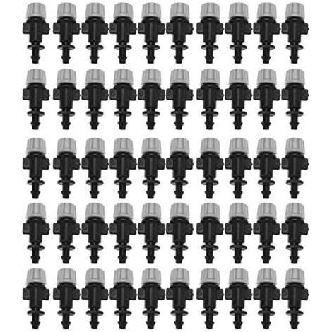 Buses De Gicleurs, 50pcs Brumisateur Atomiseur Raccord Connecteur Drippers Pulvérisateur Arrosage Système Refroidissement d'Irrigation Par Égouttement Agricole Jardin -