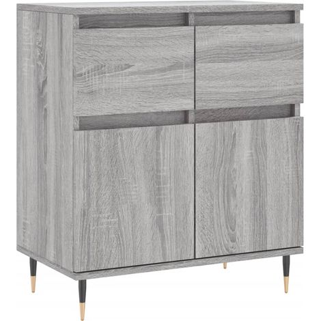 Credenza buffet cassettiera mobile contenitore organizer cucina soggiorno soggiorno Sonoma 60 x 35 x 70 cm derivati del legno grigio 020036395