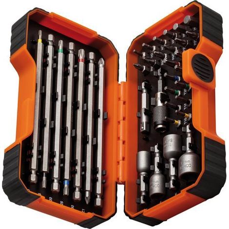Bahco 59/S35BC 35-Piece S2 Steel Mixed Bit Set with Colour-Coded TORX, Phillips, Pozi, Hex and Nut Drivers (1/5)