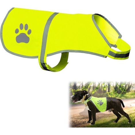 Gilet Réfléchissant pour Chien,Chiens Sécurité Harnais Vestes,Vêtements Petit Grands Chiens Gilet de Sécurité Réfléchissant,Haute Visibilité,pour Promenades Nocturnes Activités Extérieures,Taille(L) (1/5)