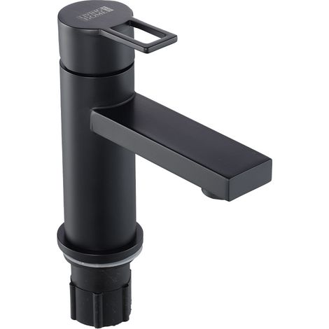 Matte Black Bathroom Tap Basin Mixer (1/5)