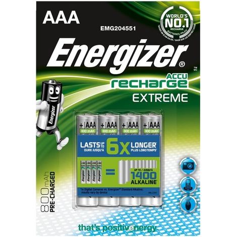 4 Piles AAA 800mAh HR03 Extreme ENERGIZER (1/2)