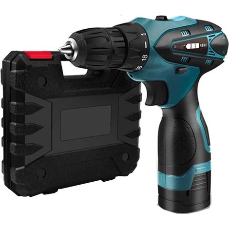 Trapano Avvitatore Doppia Batteria 12V Ricaricabile Portatile Cordless Valigetta