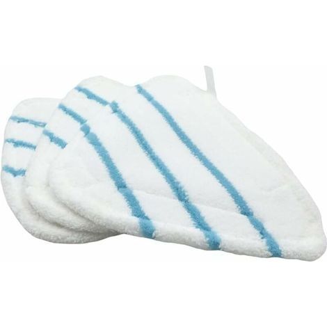 Housses en Microfibre Balai Vapeur Steam Accessoire Chiffons universel Triangle lavable pour Nettoyeur Vapeur Hot Spray, Blanc Microfibre Steam Mop Pads Lavables En Machine(lot de 3) (1/4)