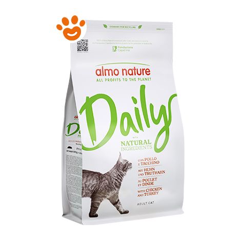 Almo Nature Cat Adult Daily con Pollo e Tacchino - Sacco 1,2 Kg -