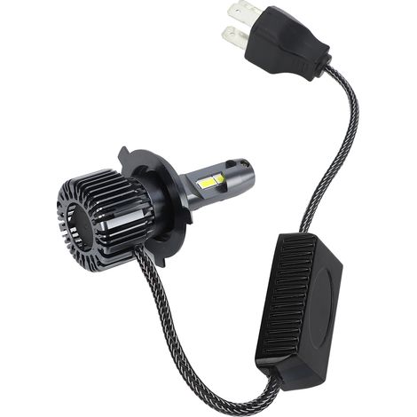 Phare Moto LED H4 55W 5500LM Ultra Lumineux Ampoule Moto Blanc Froid Universel pour Moto et Scooter Électrique (1/5)
