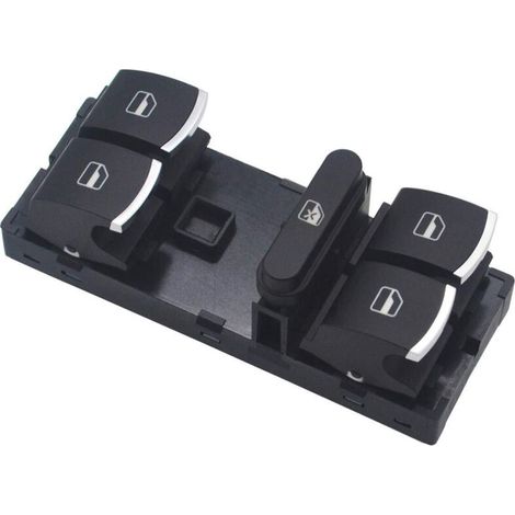 Memkey – Interrupteur lève-vitre électrique pour Volkswagen – Compatible Golf, Polo, Jetta, Passat, Caddy, Touran – 10 broches, côté conducteur avant - 5K4959857