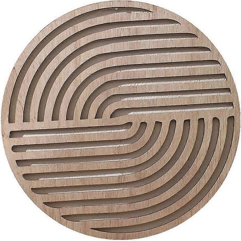 Applique murale décorative en bois massif sculpté style européen, fond en bois et pendentif décoratif, pour décoration intérieure maison (1/5)