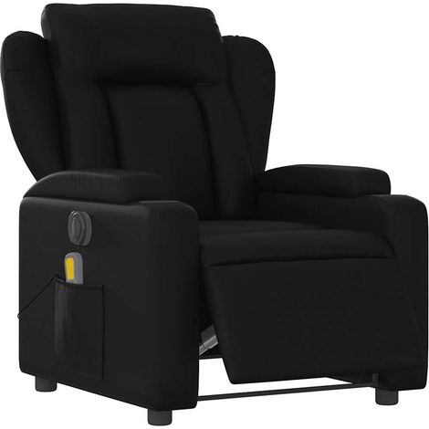 vidaXL Massagesessel Elektrisch Schwarz Kunstleder