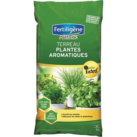 Fertiligène Terreau plantes aromatiques 6L naturel