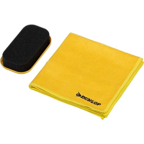 Kit de nettoyage de voiture DUNLOP, chiffon microfibre & éponge, 35x35 mm (1/2)
