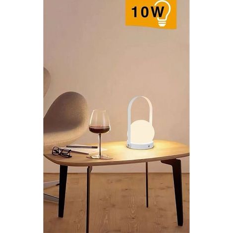 TrAdE Shop Traesio - Lampada Led Da Tavolo Ricaricabile Portatile Lume 3 Colorazioni Di Luce D29-b3c - (1/5)