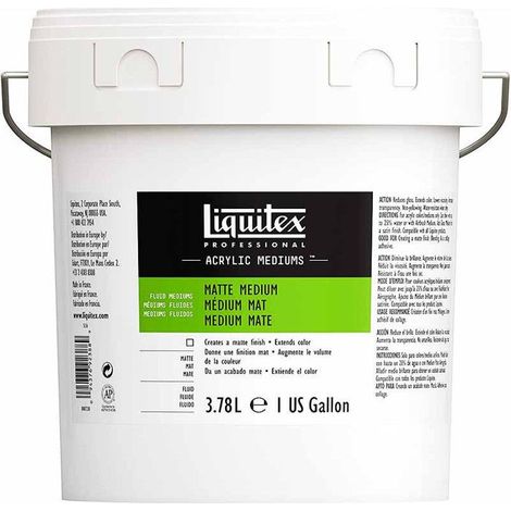 Vernis médium - Mat - Peinture acrylique - Liquitex - Pot 3,78L