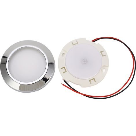 Plafonnier LED 12V pour camping-car, 7cm, plafonnier intérieur avec interrupteur tactile, pour caravane et bateau (1/5)