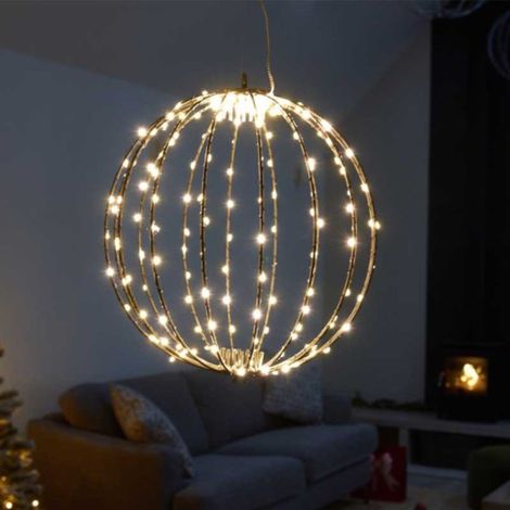 30cm Light up Christmas Twinkle Orb with 192 Warm White LEDs (1/4)